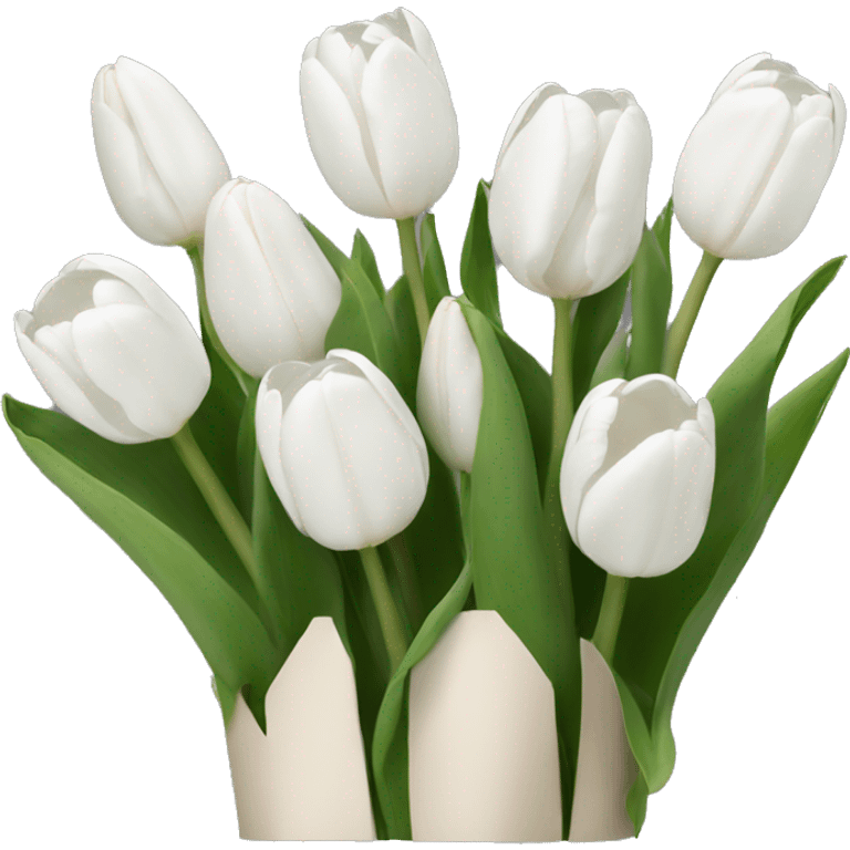 White tulips emoji