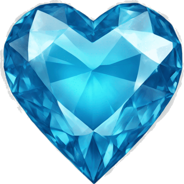 Diamond blue heart  emoji