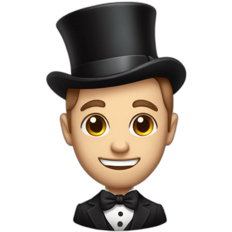 Squeezie in a top hat emoji