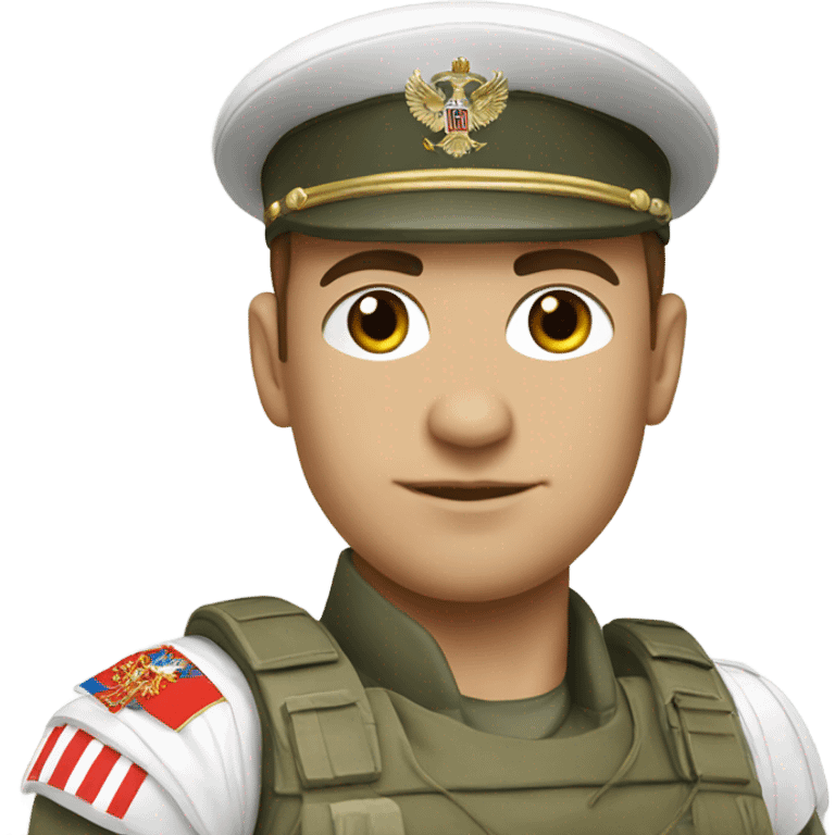 super realistic white soldier with russian flag emoji