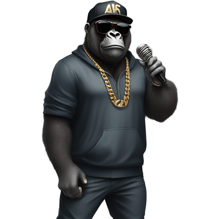 Rapping Gorilla emoji