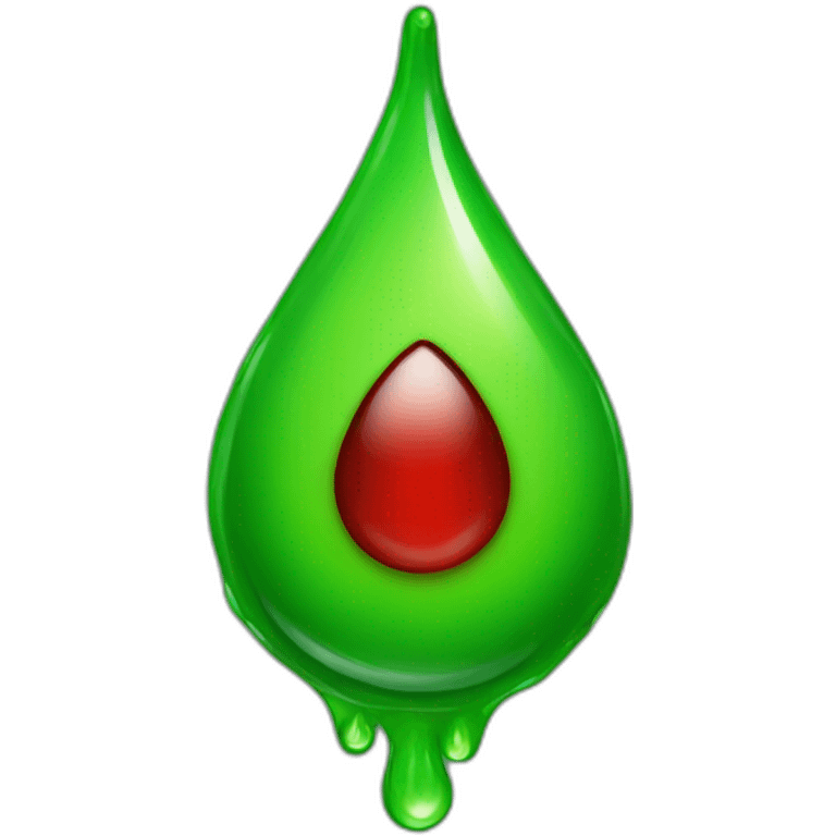 green blood drop emoji