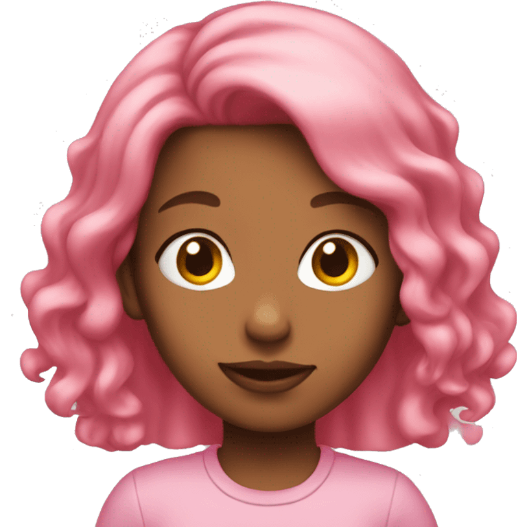 Girl with pink hair emoji