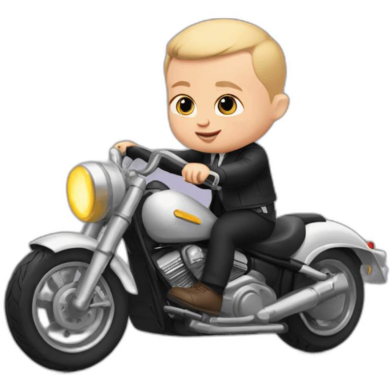 Boss baby riding motorbike emoji