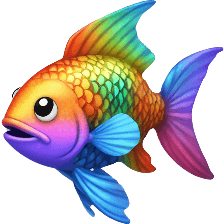 The rainbow fish  emoji