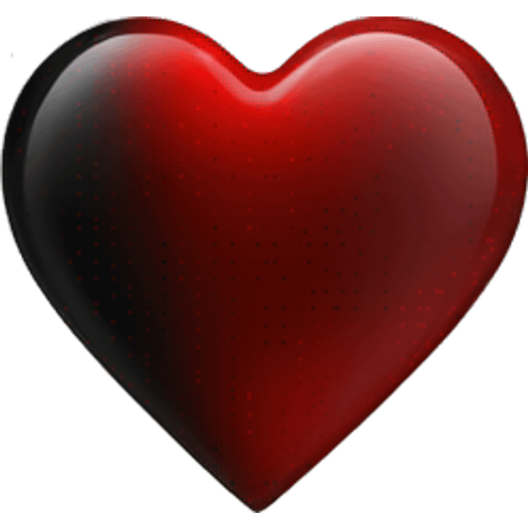 red black glass heart emoji