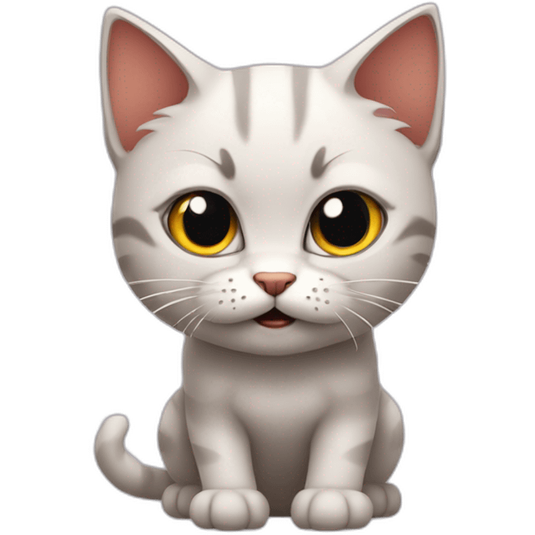 Cute kitten angry  emoji