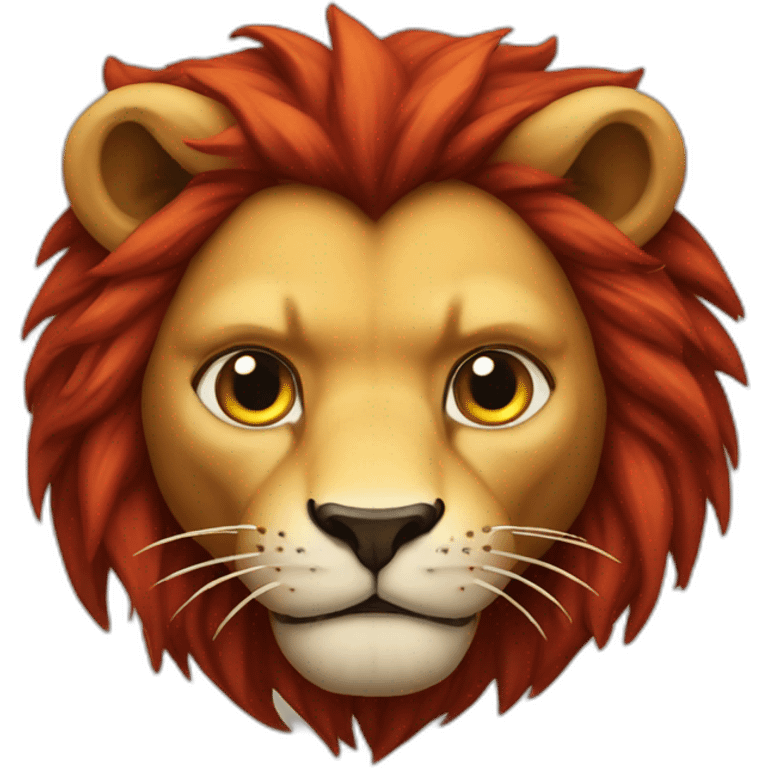 Lion like a devil emoji