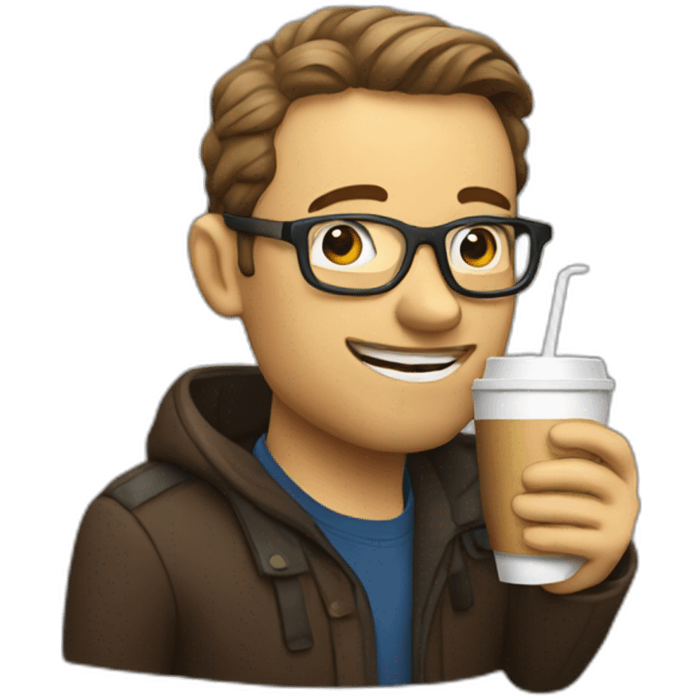 film director drinking lot of coffee emoji