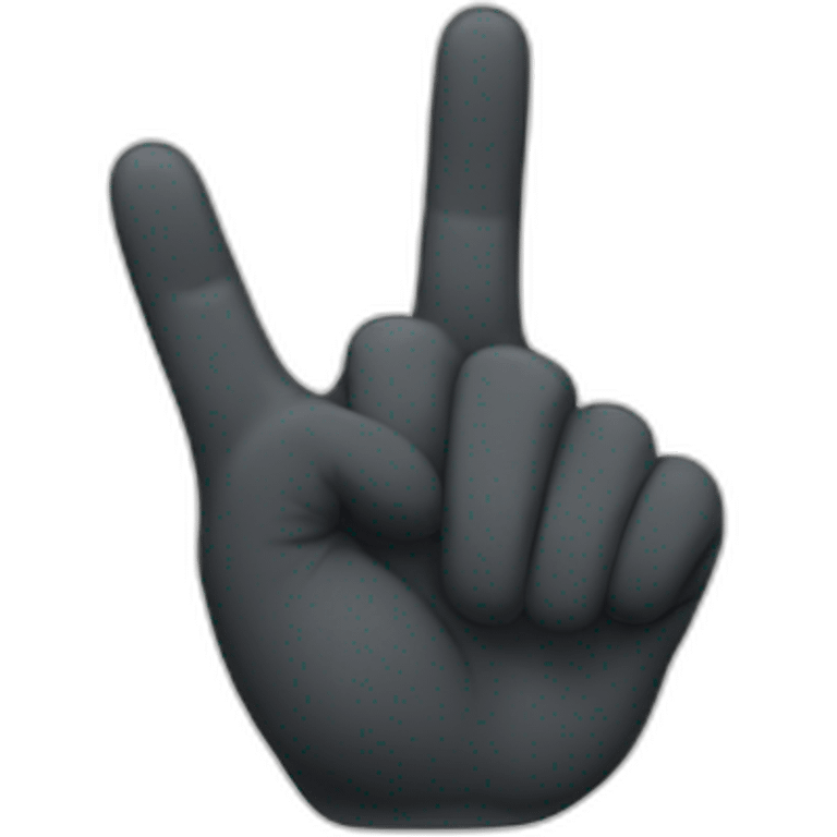 Hand sign without thumb and ring finger emoji