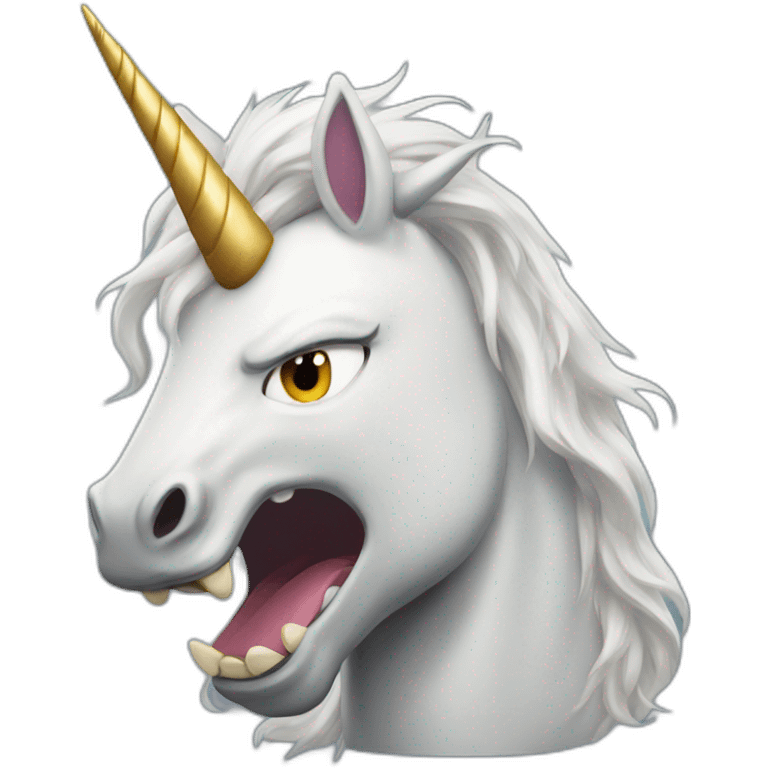 Angry unicorn emoji