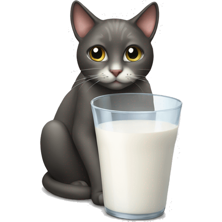 cat drinking milk emoji