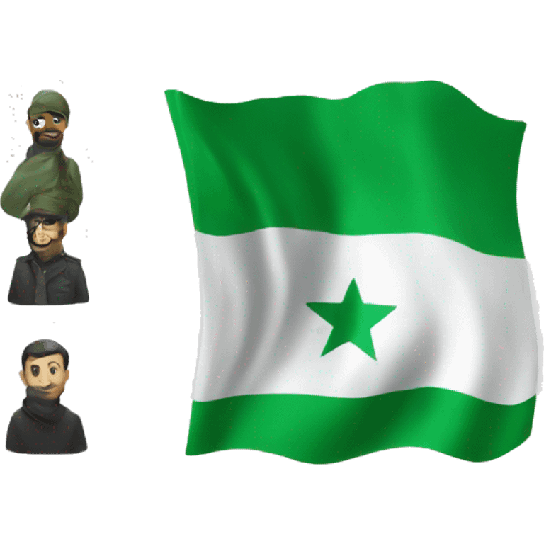 I need a the green syrian flag  emoji