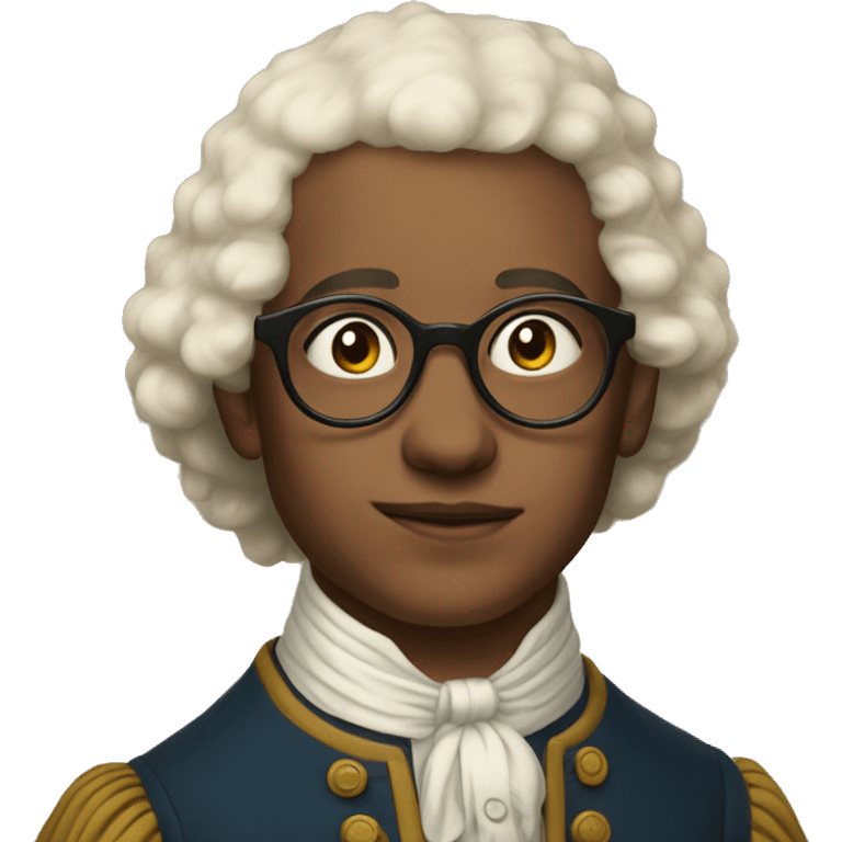 18th century boy with glasses emoji