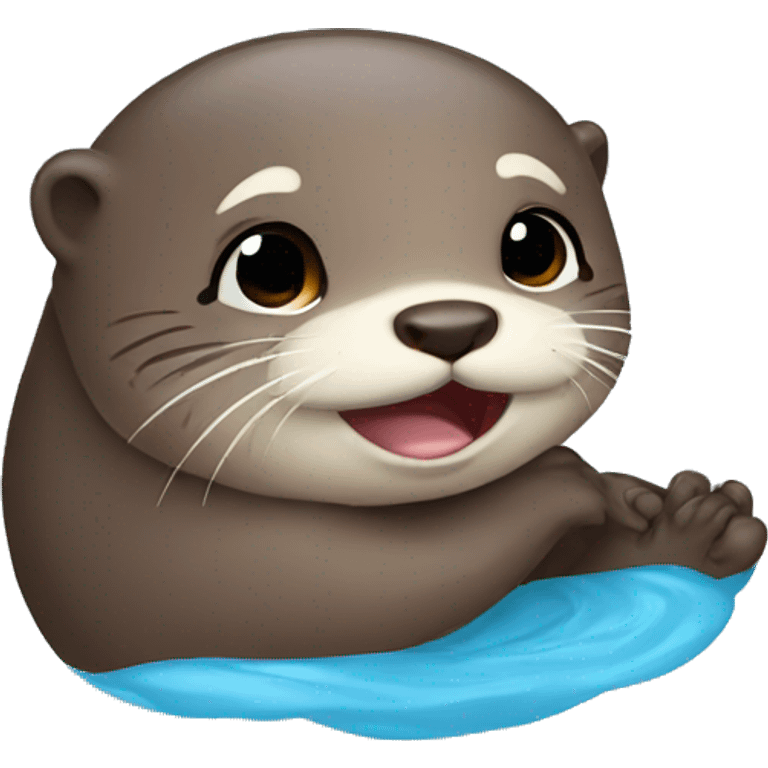 Crying baby otter emoji