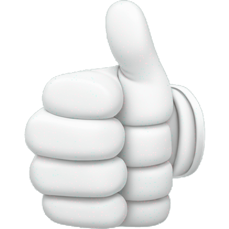 Five finger Thumbs up with white glove on  emoji