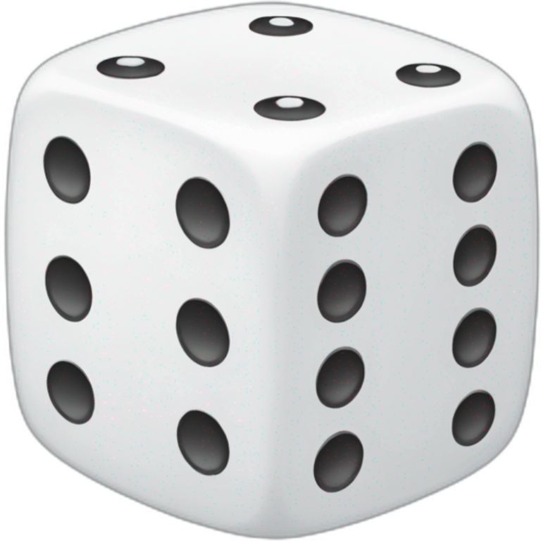 white dice with equal dots emoji