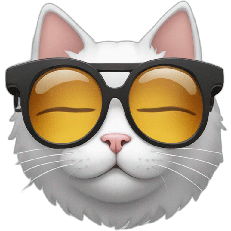 Cat sleeping with sunglass emoji