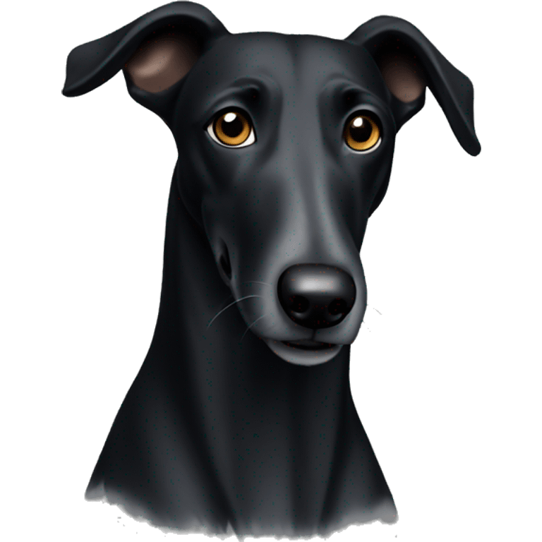 a black lurcher  emoji