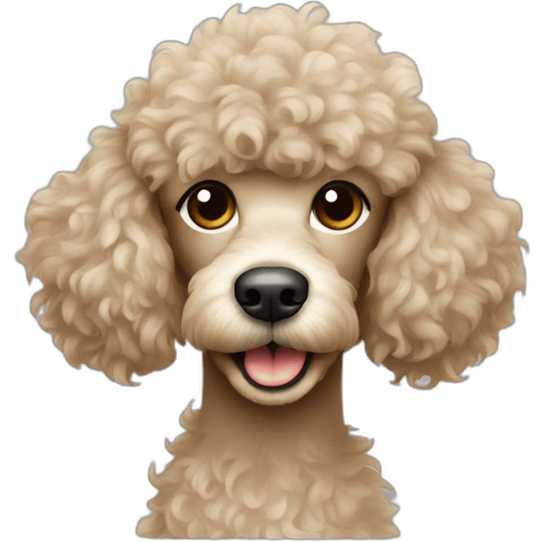 Beige poodle with messy hair emoji