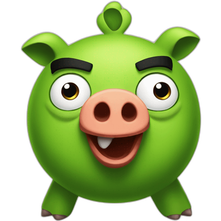 The green pig from Angry Birds rules the birds emoji