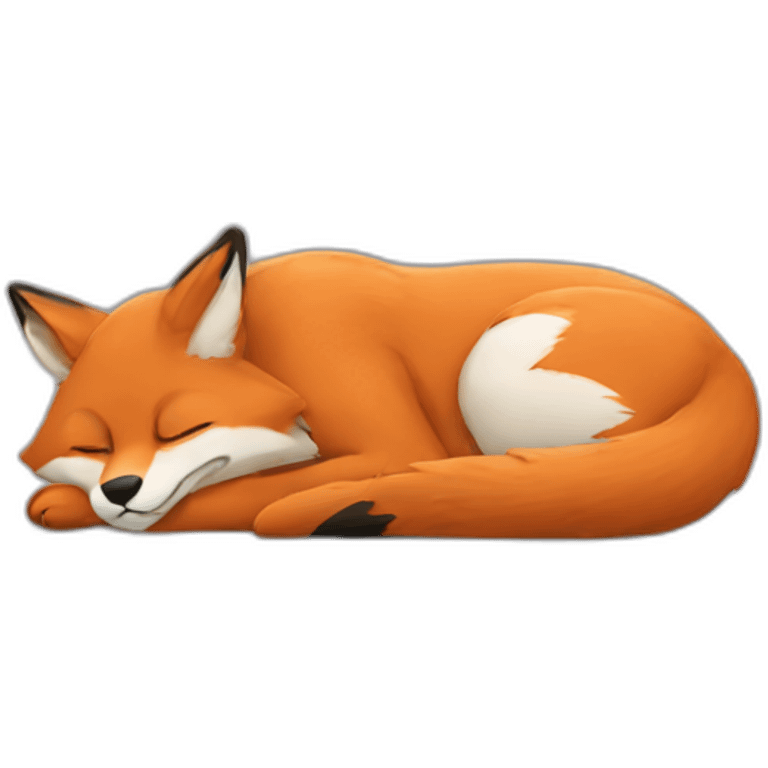 a-fox-sleeping emoji