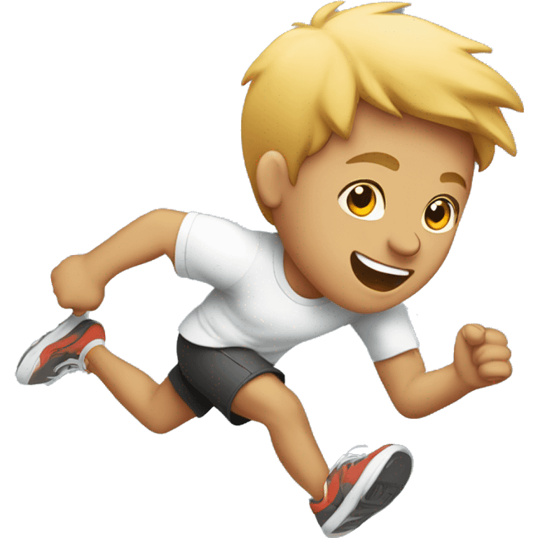 Boy with running in t-shirt emoji