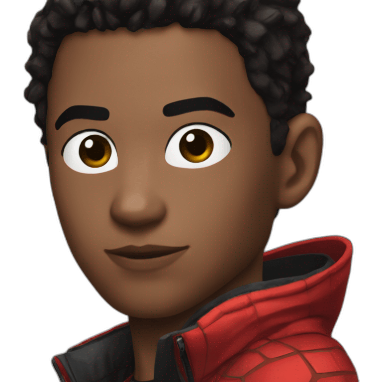  miles morales in red hood emoji