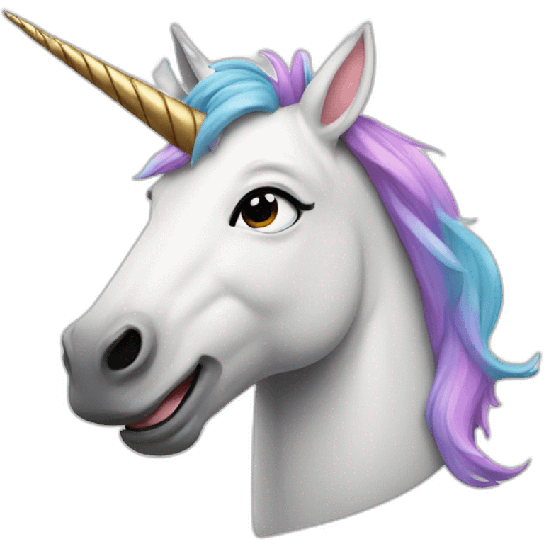 A unicorn winking emoji