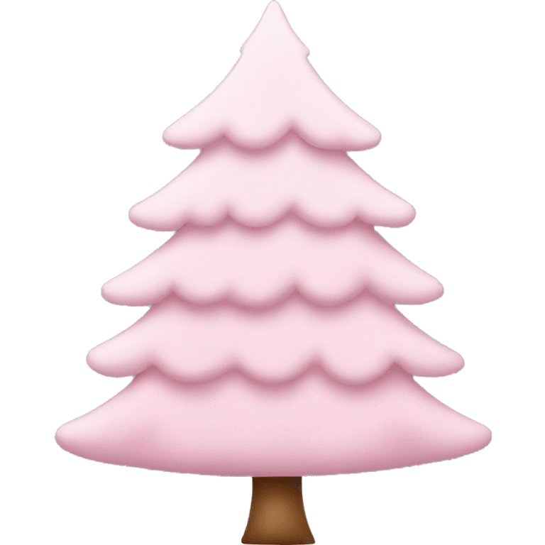 pastel pink christmas tree emoji