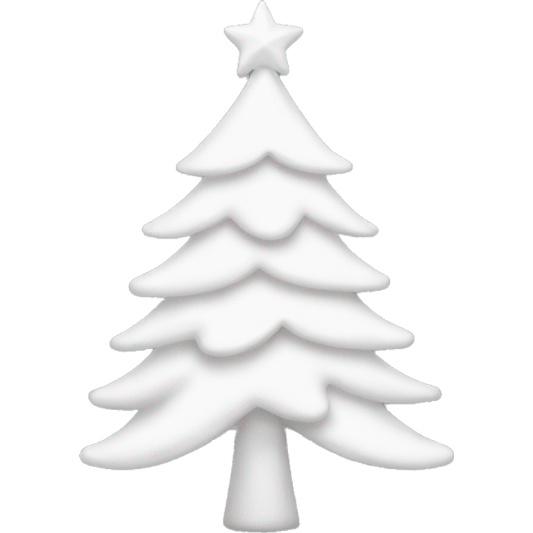 white christmas tree with white bow emoji