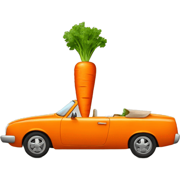 Carrot in a car emoji