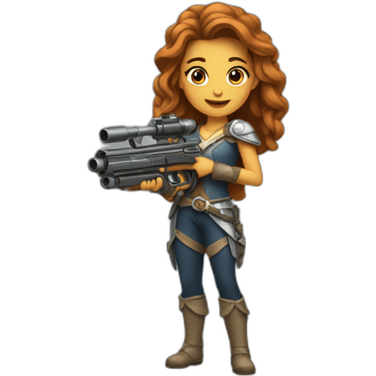 Leía princess with blaster emoji