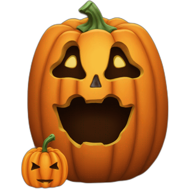 Coffee jack o lantern emoji