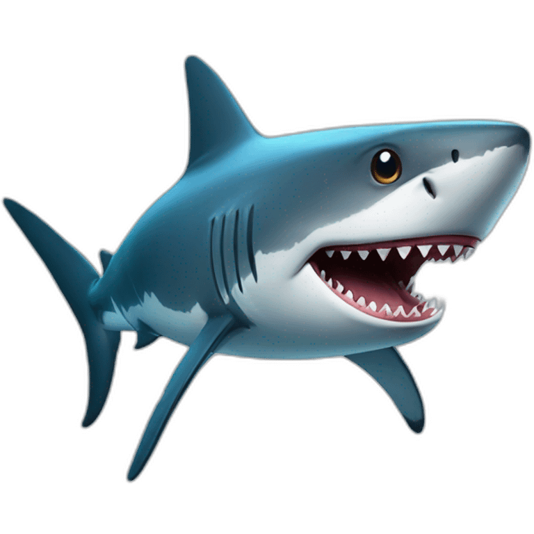 Chat sur requin emoji