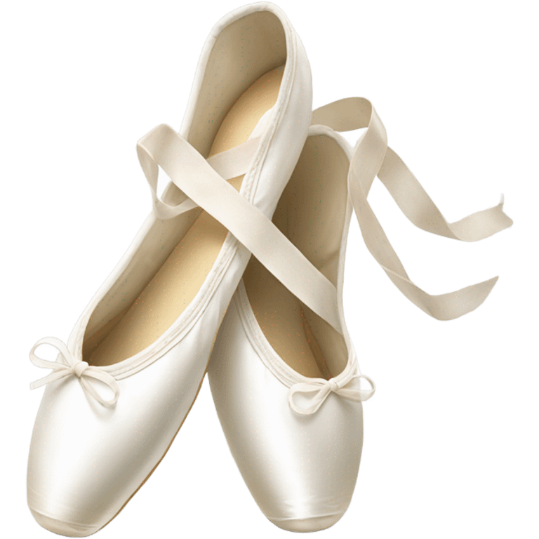 White ballet point shoes emoji