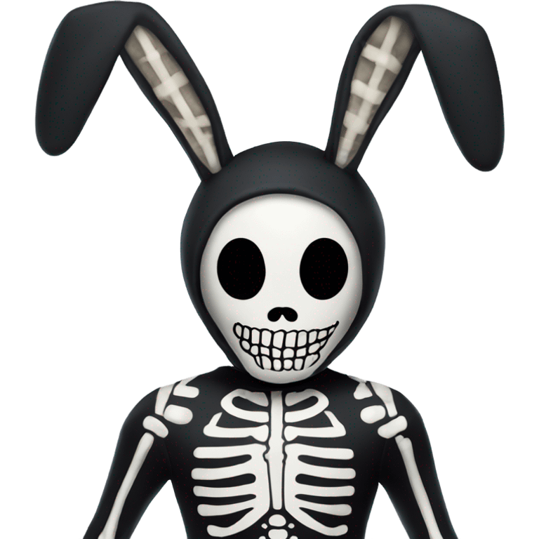 Skeleton bunny costume emoji