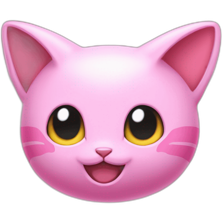 pink mew pokemon levitating emoji