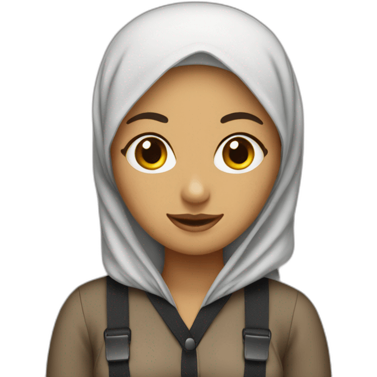 hijab wearing suspenders emoji