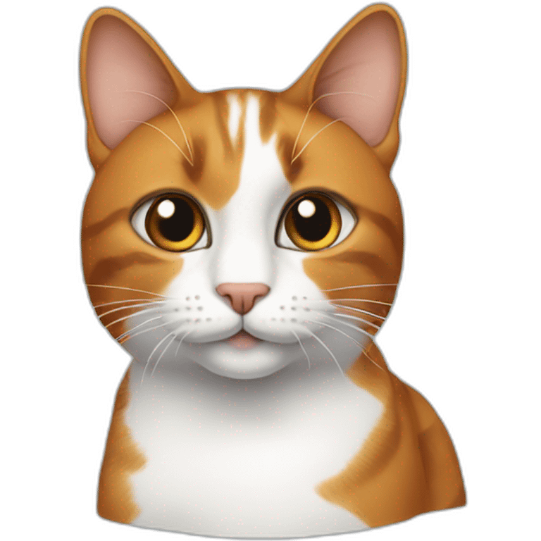 agean cat that is ginger, white and black pilot emoji