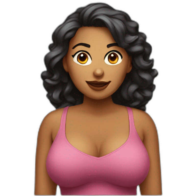 large breasted woman emoji