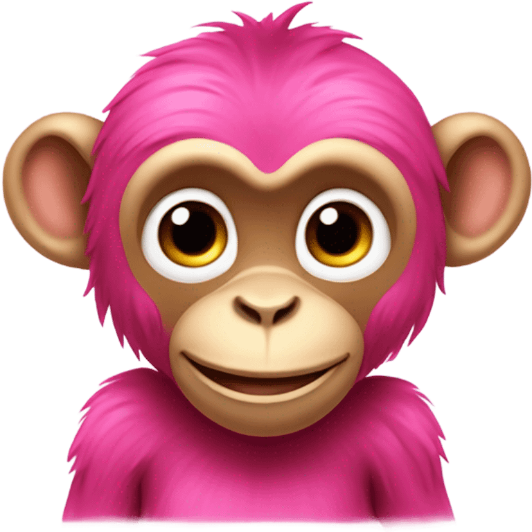 Pink monkey emoji