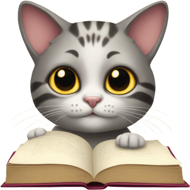 Cat with book emoji