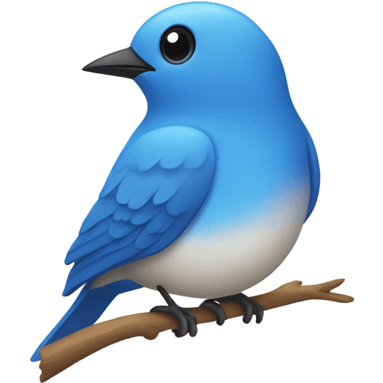 flat blue bird emoji