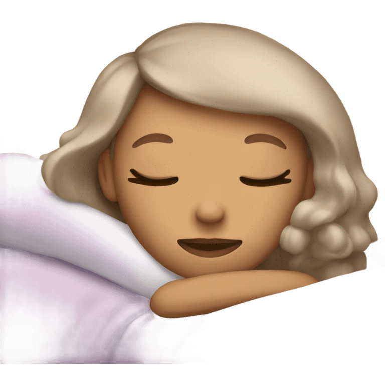 bronde girl sleeping in bed emoji