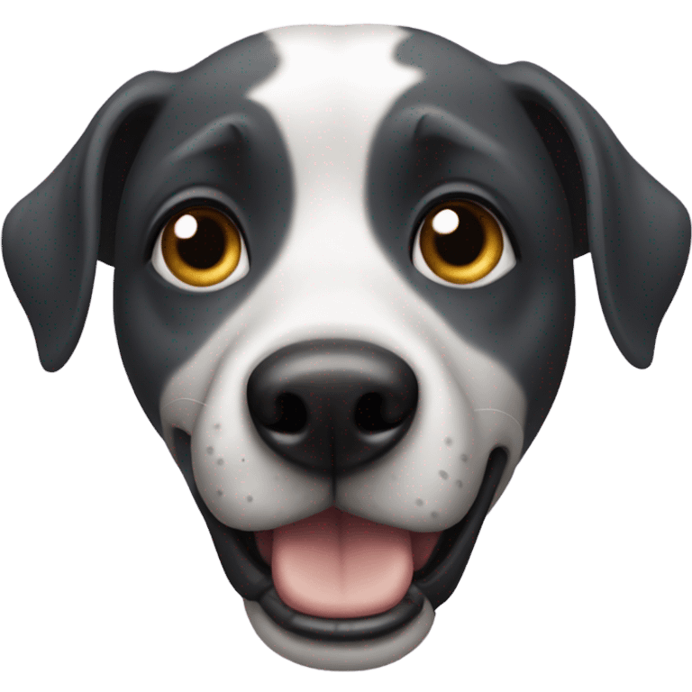 A dog with dilated pupils emoji