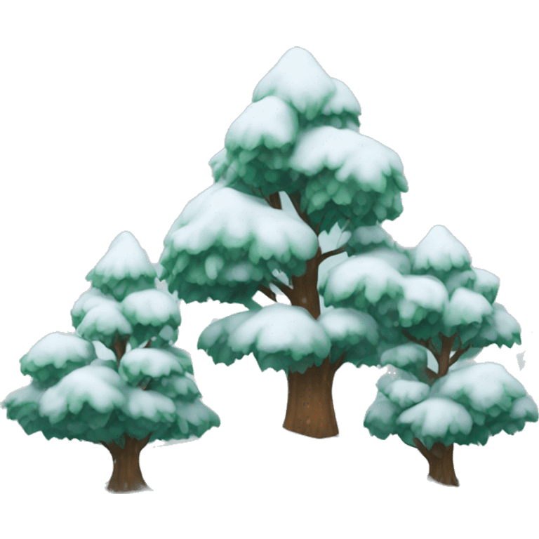 trees in the snow emoji