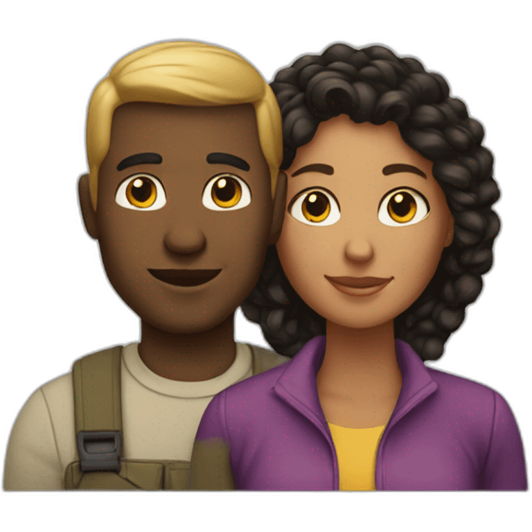 a-Caucasian-man-and-an-African-American-woman emoji