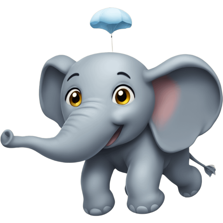 Flying elephant emoji