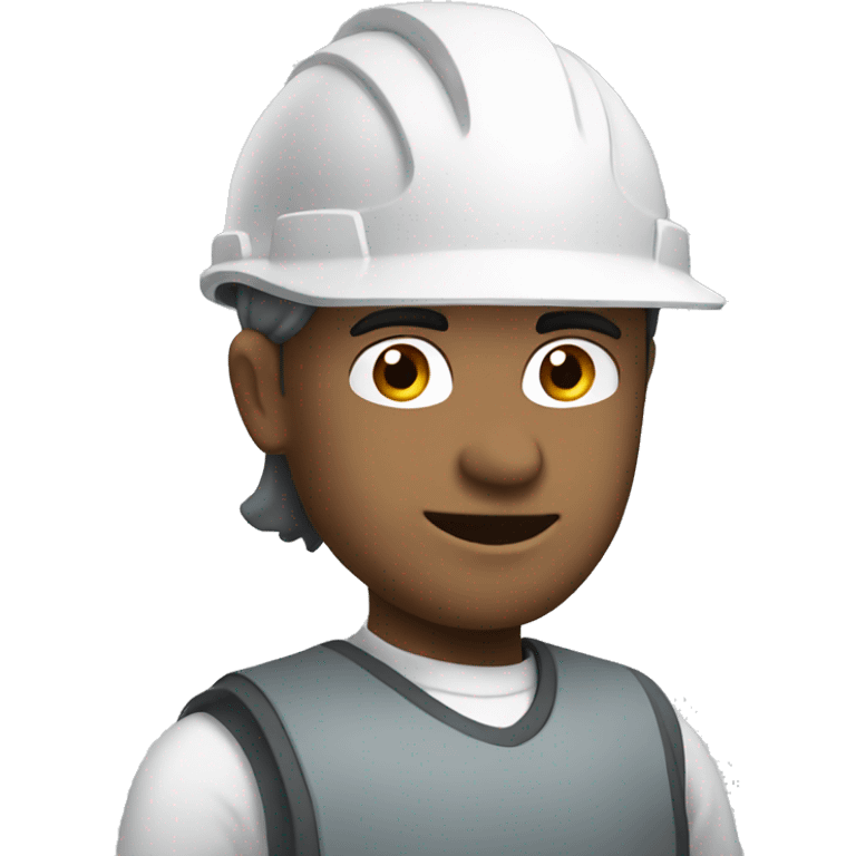 Civil Engineer with with white helmet emoji